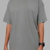 Pressure Washed Heavyweight Oversize Tee - Grey-Bubblegum