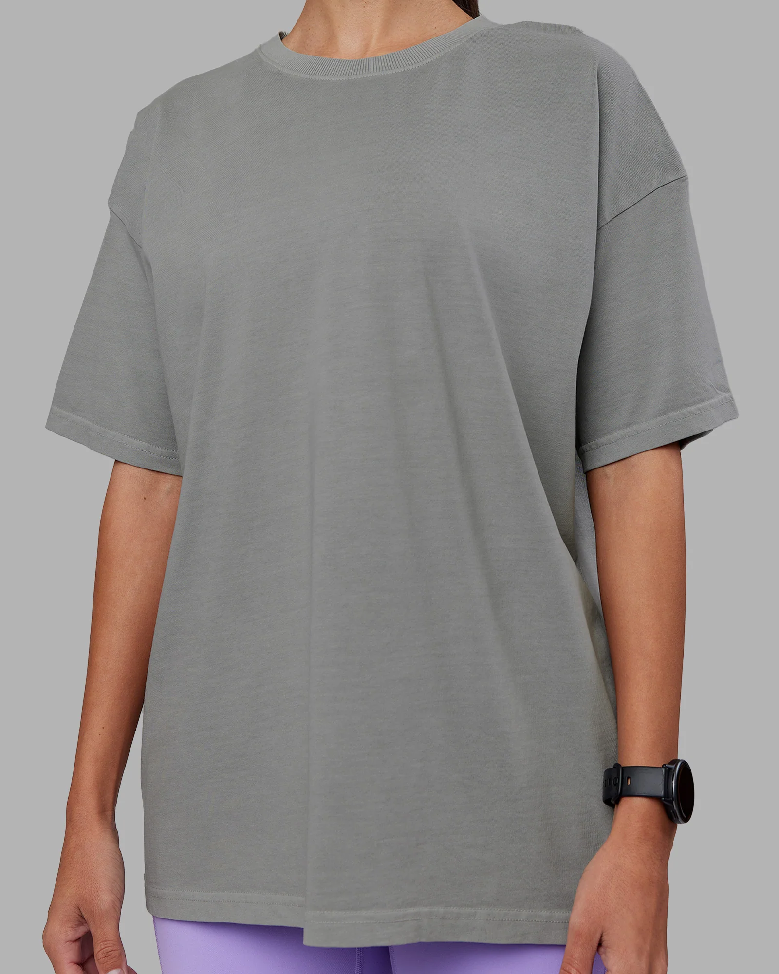 Pressure Washed Heavyweight Oversize Tee - Grey-Bubblegum