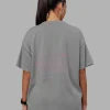 Pressure Washed Heavyweight Oversize Tee - Grey-Bubblegum