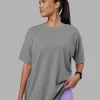 Pressure Washed Heavyweight Oversize Tee - Grey-Bubblegum