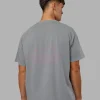 Pressure Washed Heavyweight Oversize Tee - Grey-Bubblegum