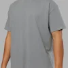 Pressure Washed Heavyweight Oversize Tee - Grey-Bubblegum