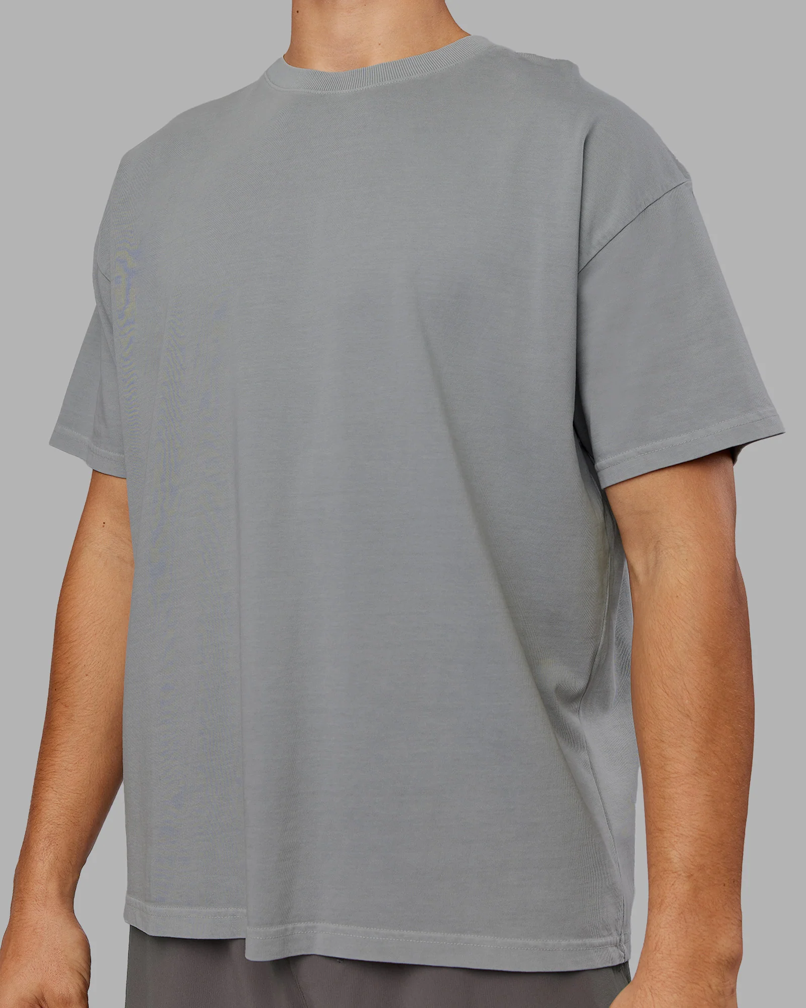 Pressure Washed Heavyweight Oversize Tee - Grey-Bubblegum
