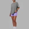 Pressure Washed Heavyweight Oversize Tee - Grey-Bubblegum