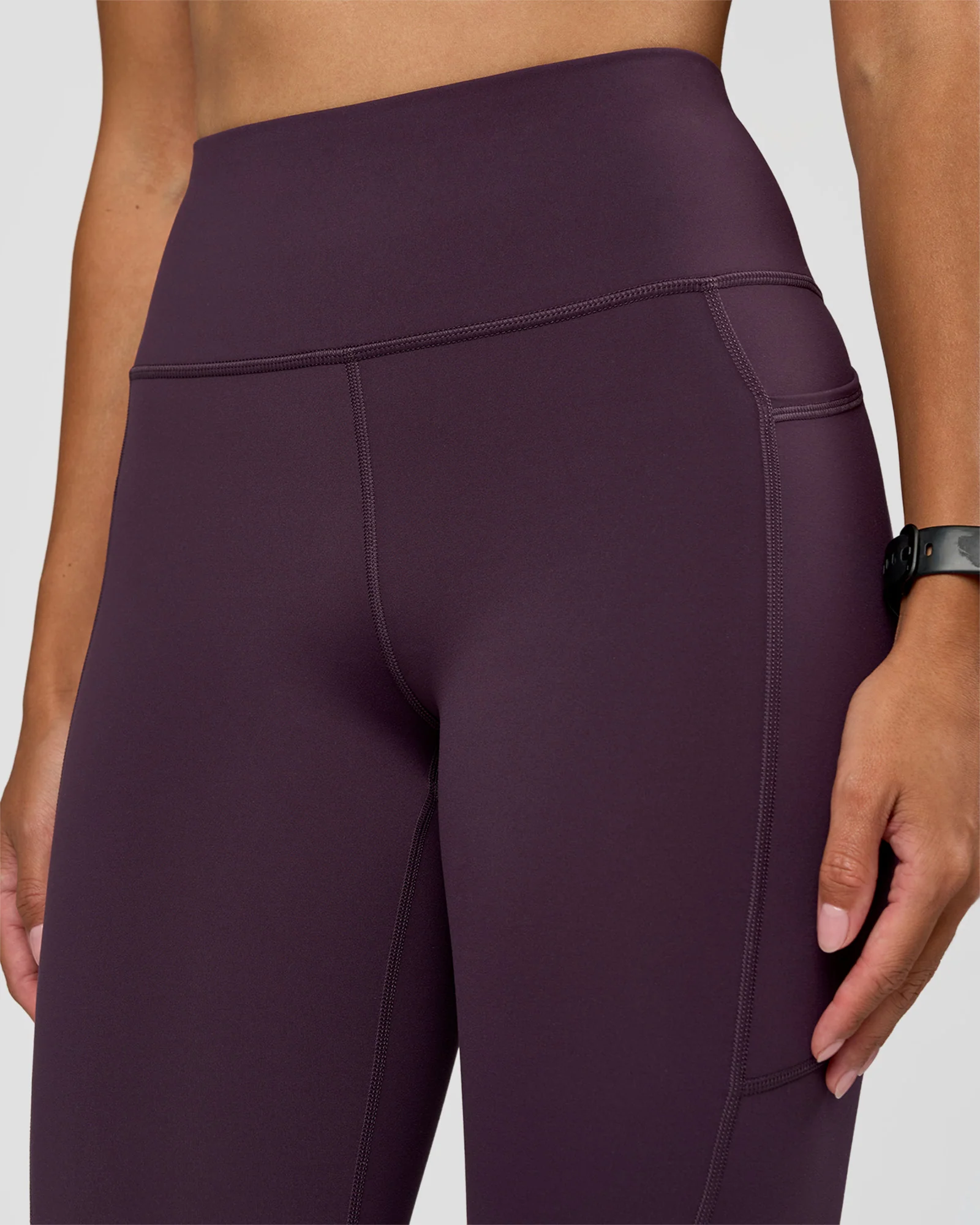 Rep Ultra High-Rise Full Length Legging Pockets - Midnight Plum-Marshmallow