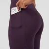 Rep Ultra High-Rise Full Length Legging Pockets - Midnight Plum-Marshmallow