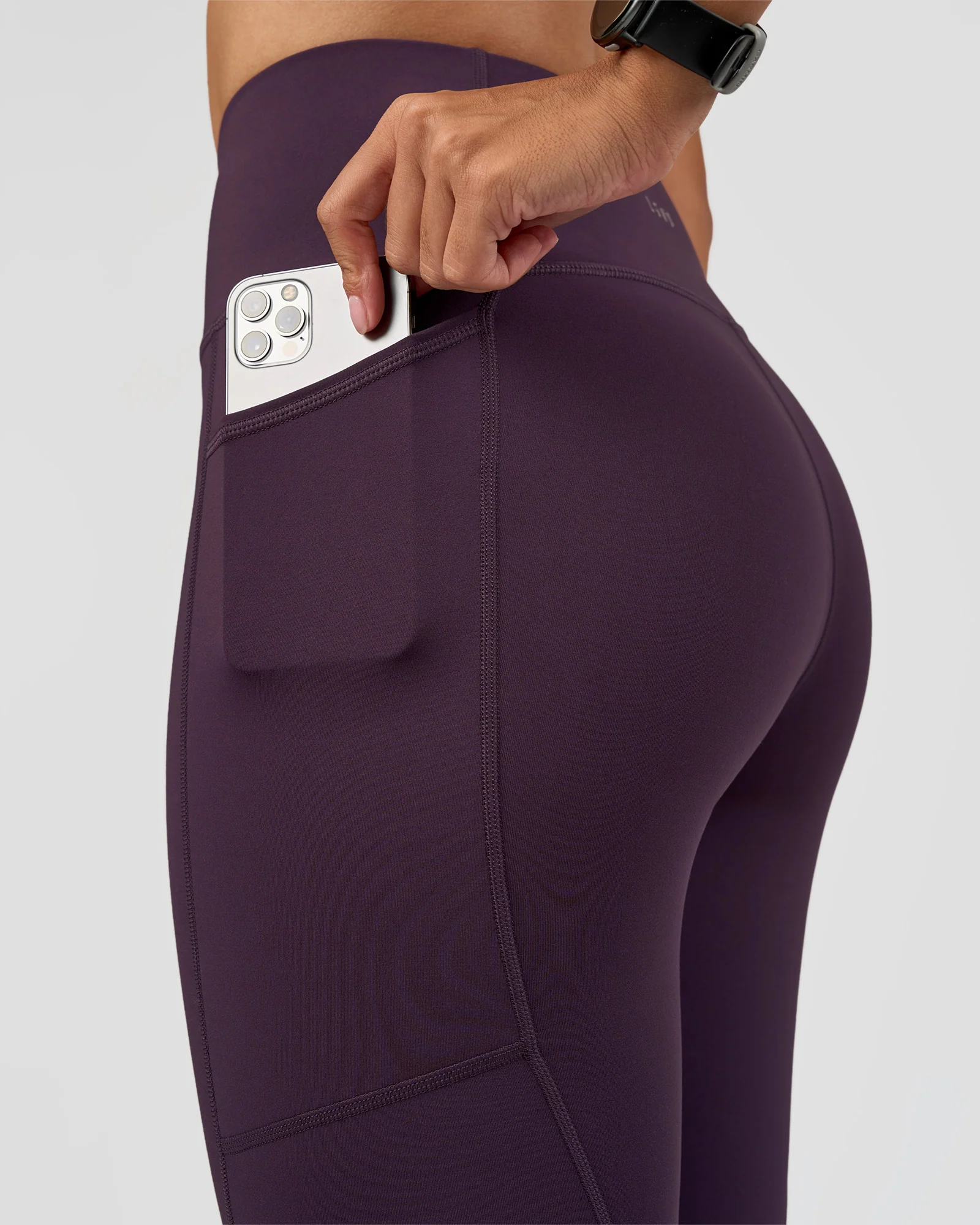 Rep Ultra High-Rise Full Length Legging Pockets - Midnight Plum-Marshmallow