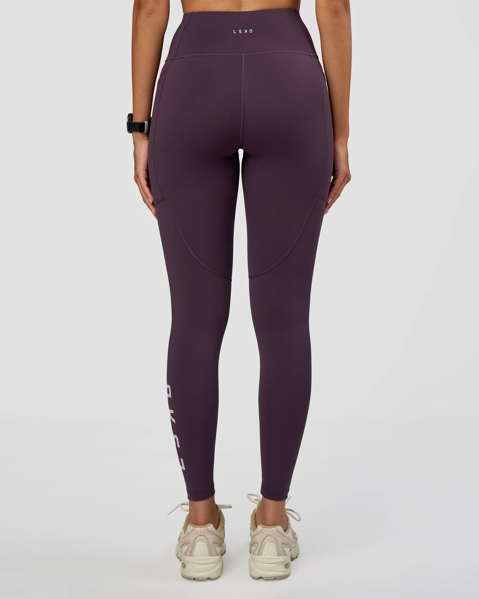 Rep Ultra High-Rise Full Length Legging Pockets - Midnight Plum-Marshmallow