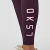 Rep Ultra High-Rise Full Length Legging Pockets - Midnight Plum-Marshmallow