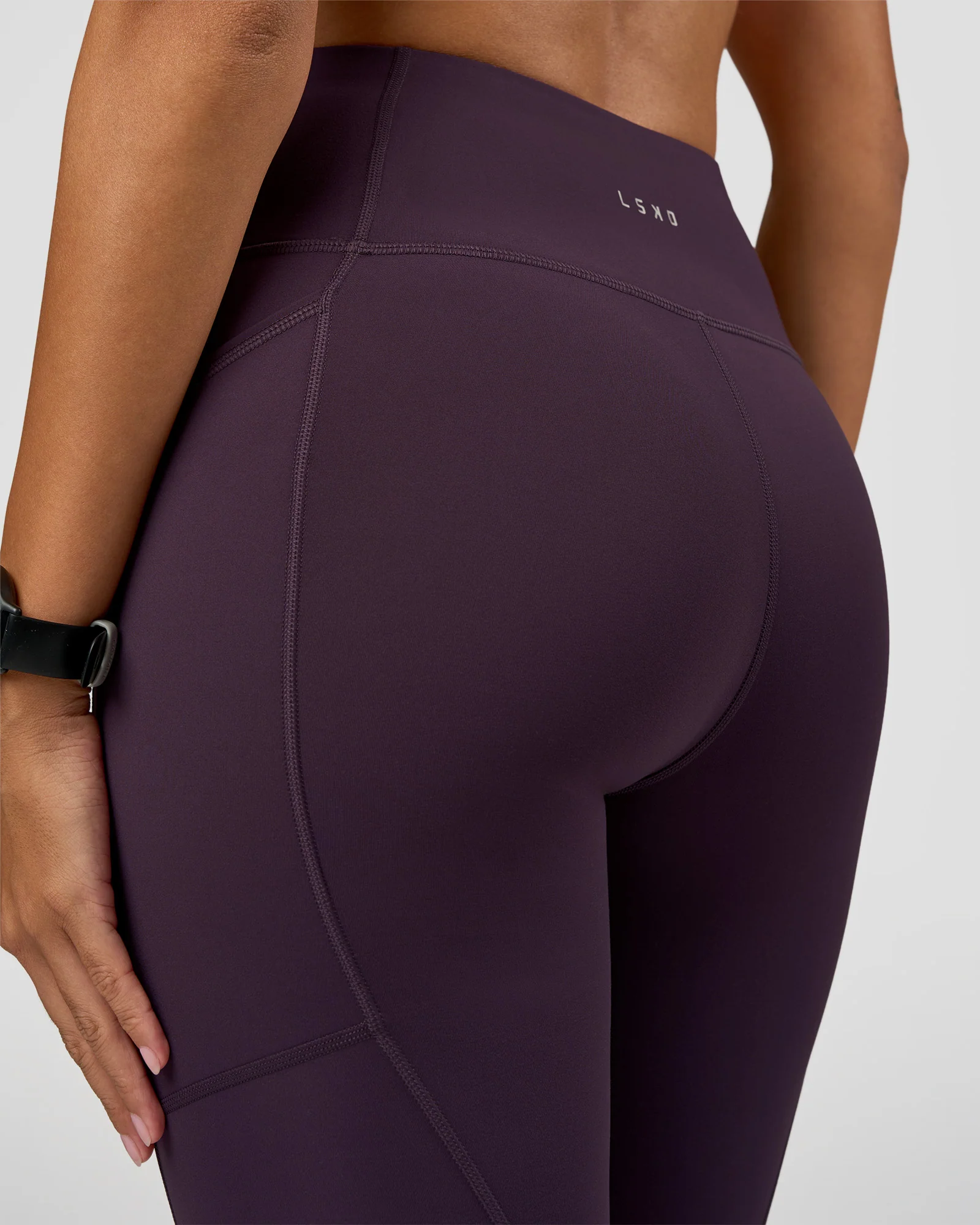 Rep Ultra High-Rise Full Length Legging Pockets - Midnight Plum-Marshmallow