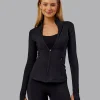 Stride Thermal Zip Through Jacket - Black