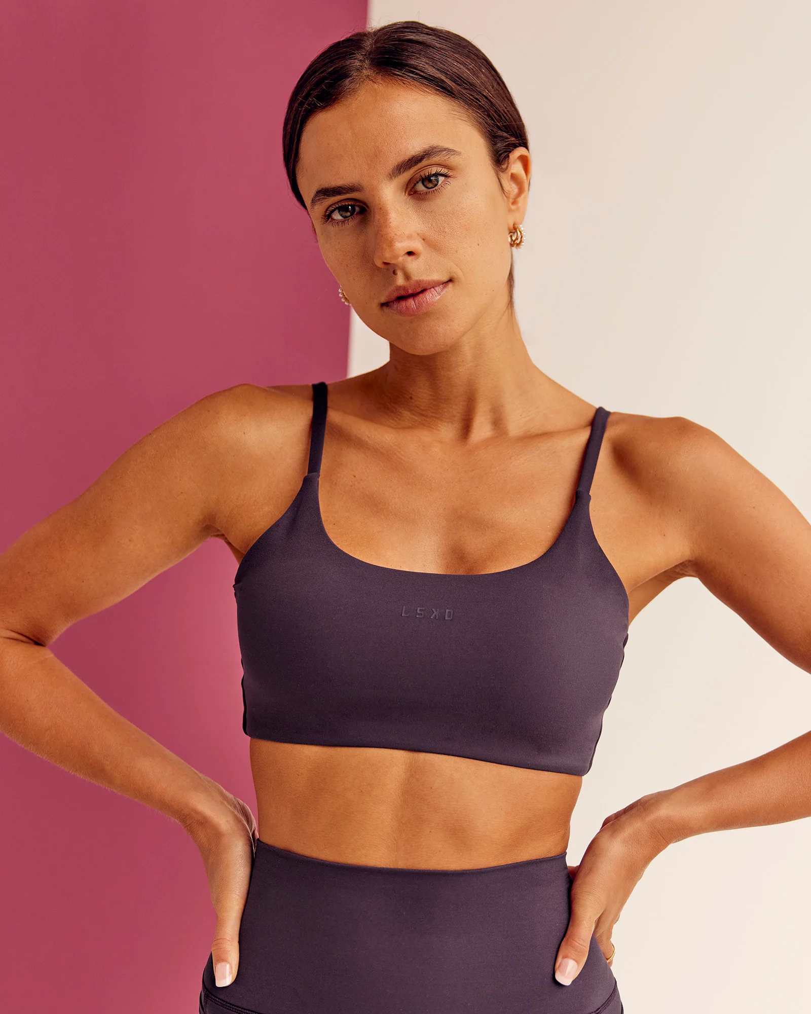 Twist Sports Bra - Midnight Plum