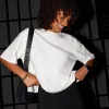 AfterDark ZeroCrease Cropped Tee - White