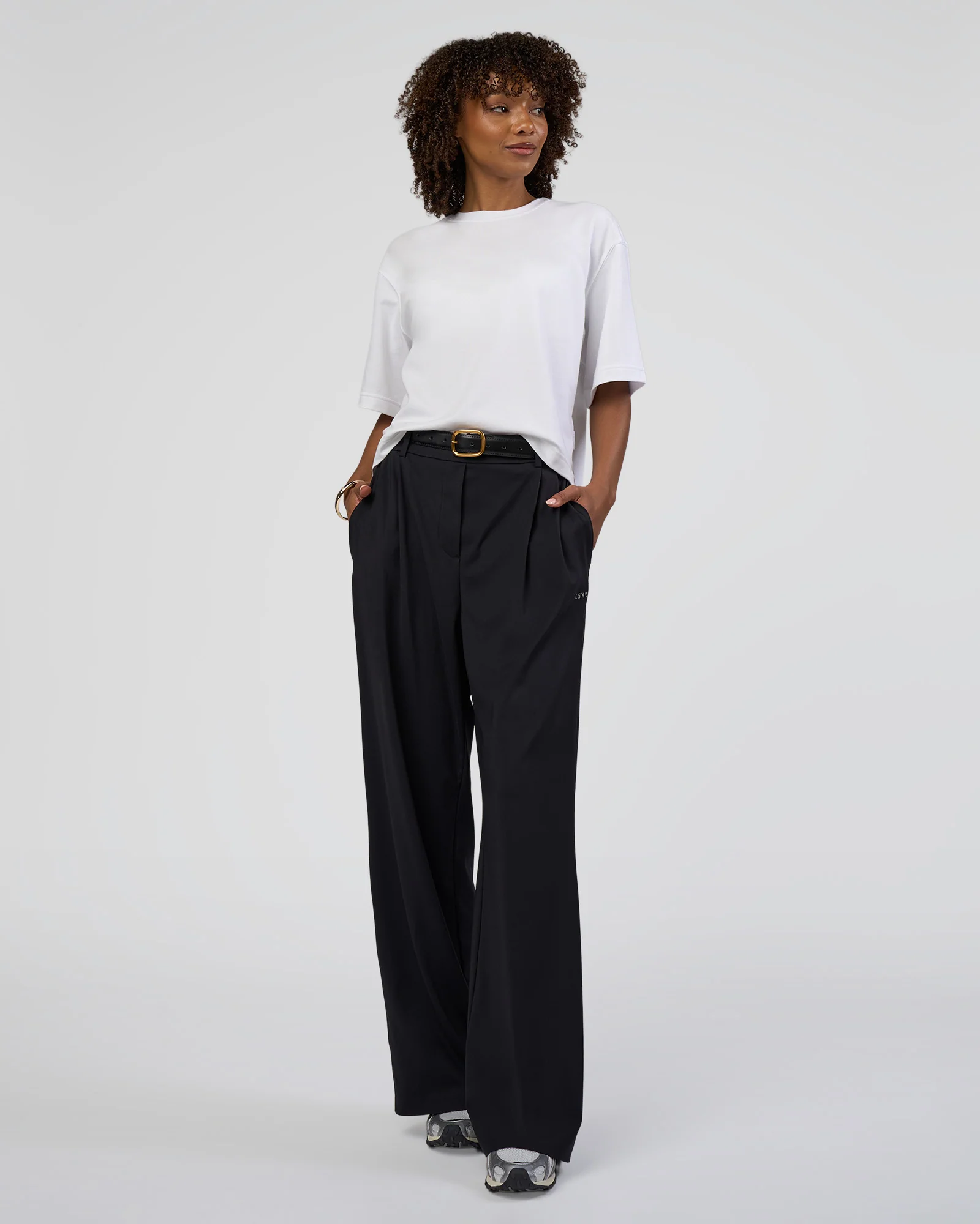 AfterDark ZeroCrease Cropped Tee - White