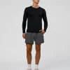 AeroFLX+ Seamless Long Sleeve Tee (Set in Sleeve) - Black/Black