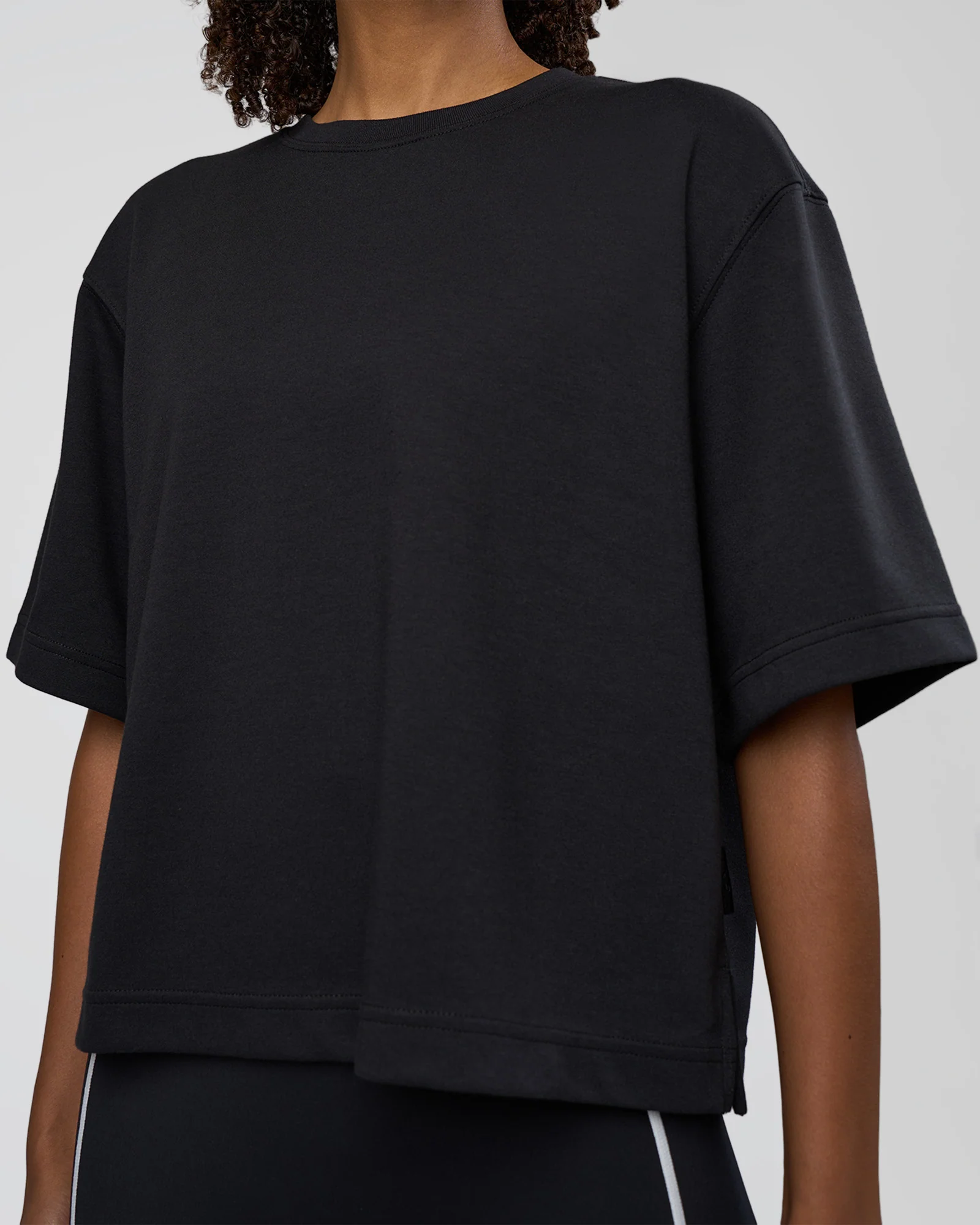 AfterDark ZeroCrease Cropped Tee - Black