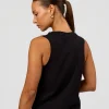 Go-To FLXCotton Midline Tank - Black-White