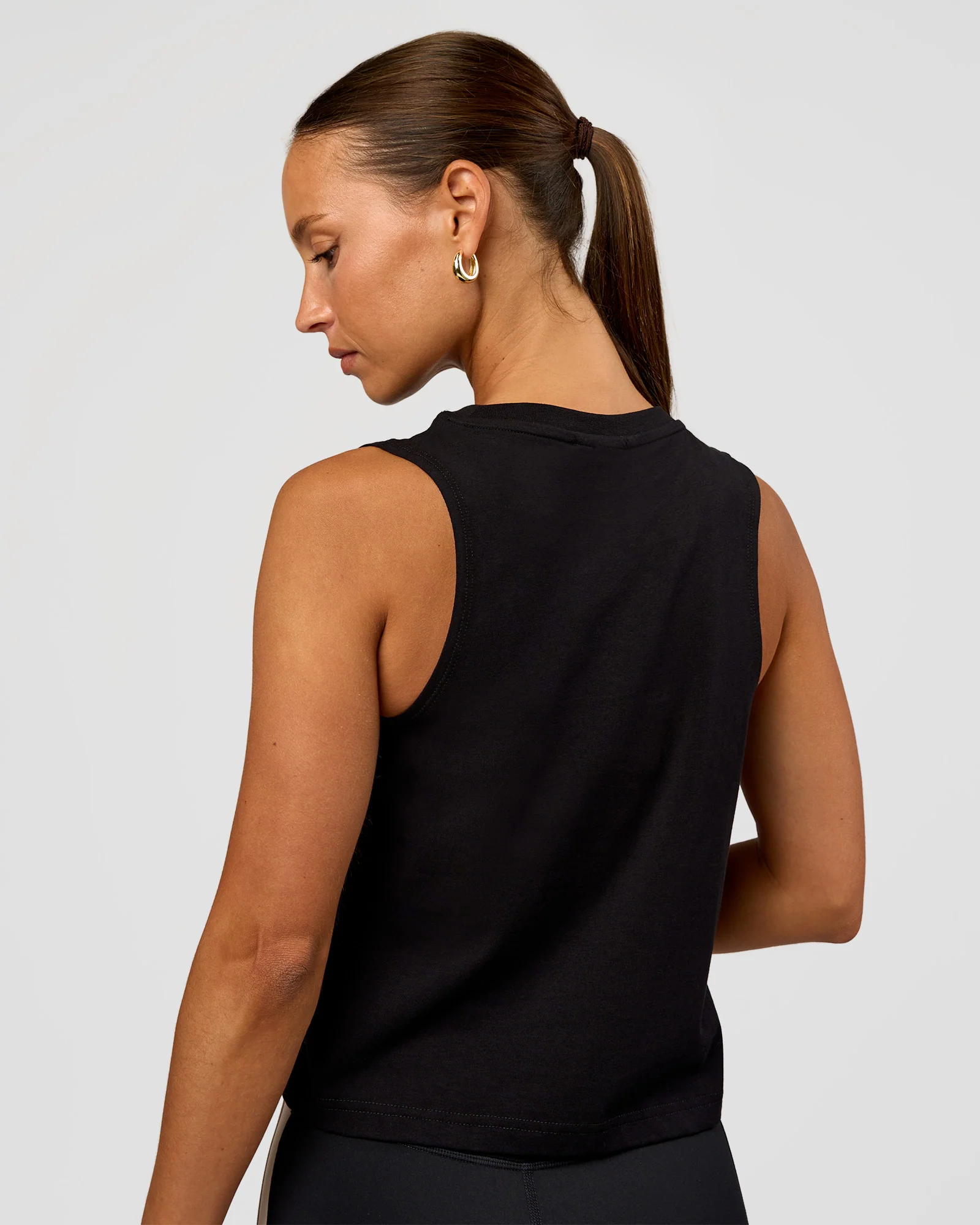 Go-To FLXCotton Midline Tank - Black-White