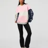 Deconstructed Fleece Hoodie - Grey Marl-Marshmallow-Navy