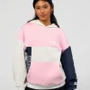 Deconstructed Fleece Hoodie - Grey Marl-Marshmallow-Navy