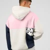 Deconstructed Fleece Hoodie - Grey Marl-Marshmallow-Navy