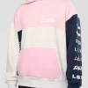 Deconstructed Fleece Hoodie - Grey Marl-Marshmallow-Navy