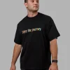 Enjoy The Journey Heavyweight Tee Oversize - Black-Multi
