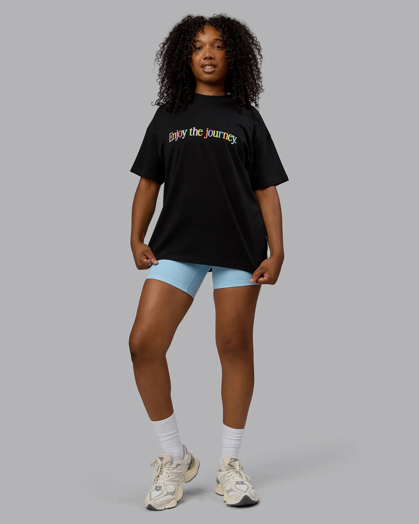 Enjoy The Journey Heavyweight Tee Oversize - Black-Multi