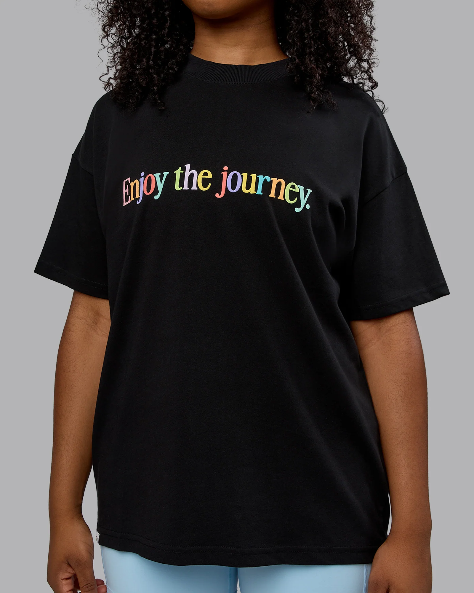 Enjoy The Journey Heavyweight Tee Oversize - Black-Multi