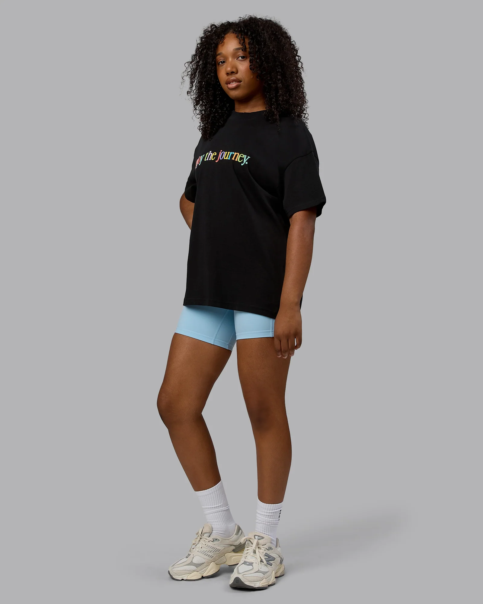 Enjoy The Journey Heavyweight Tee Oversize - Black-Multi