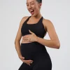 Elixir Ultra High-Rise Maternity Full Length Legging Pockets - Black
