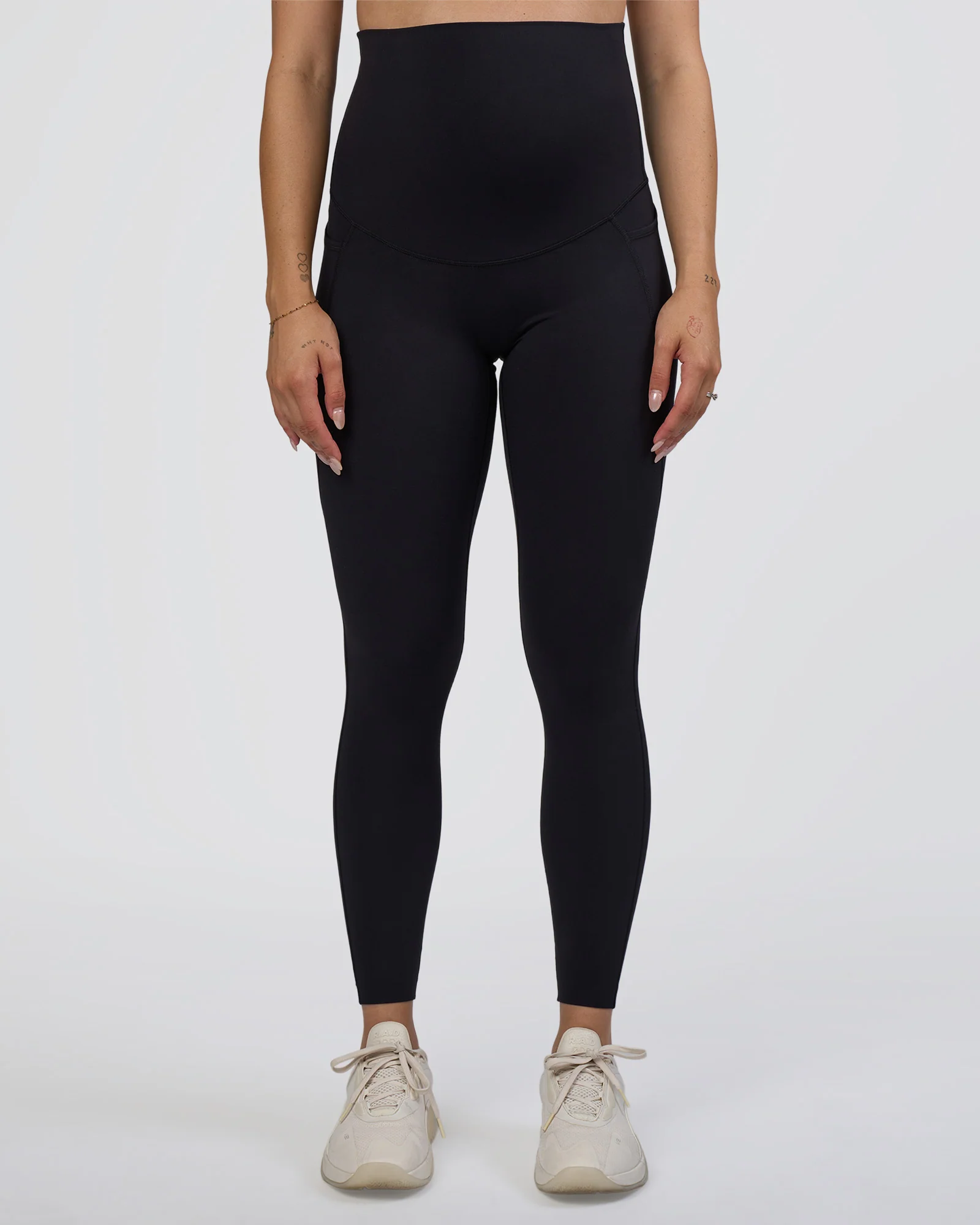 Elixir Ultra High-Rise Maternity Full Length Legging Pockets - Black