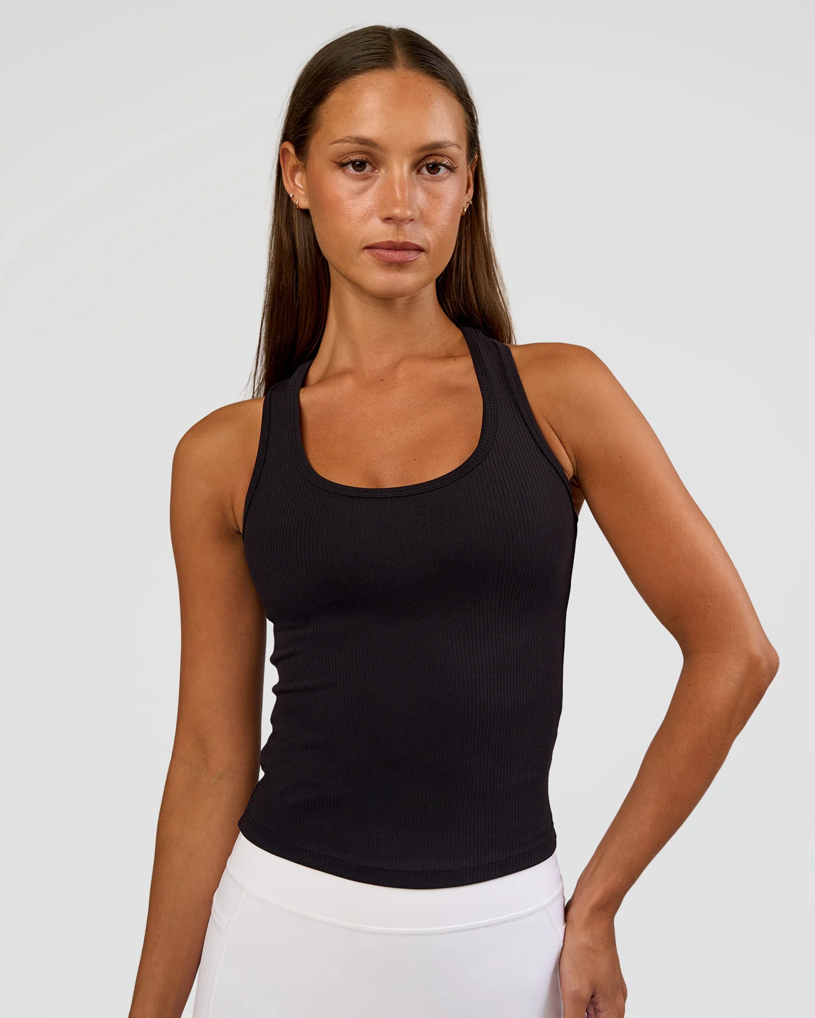 14574-black-xs-black-xs-variation-1.webp Flow Rib Scoop Neck Tank - Black