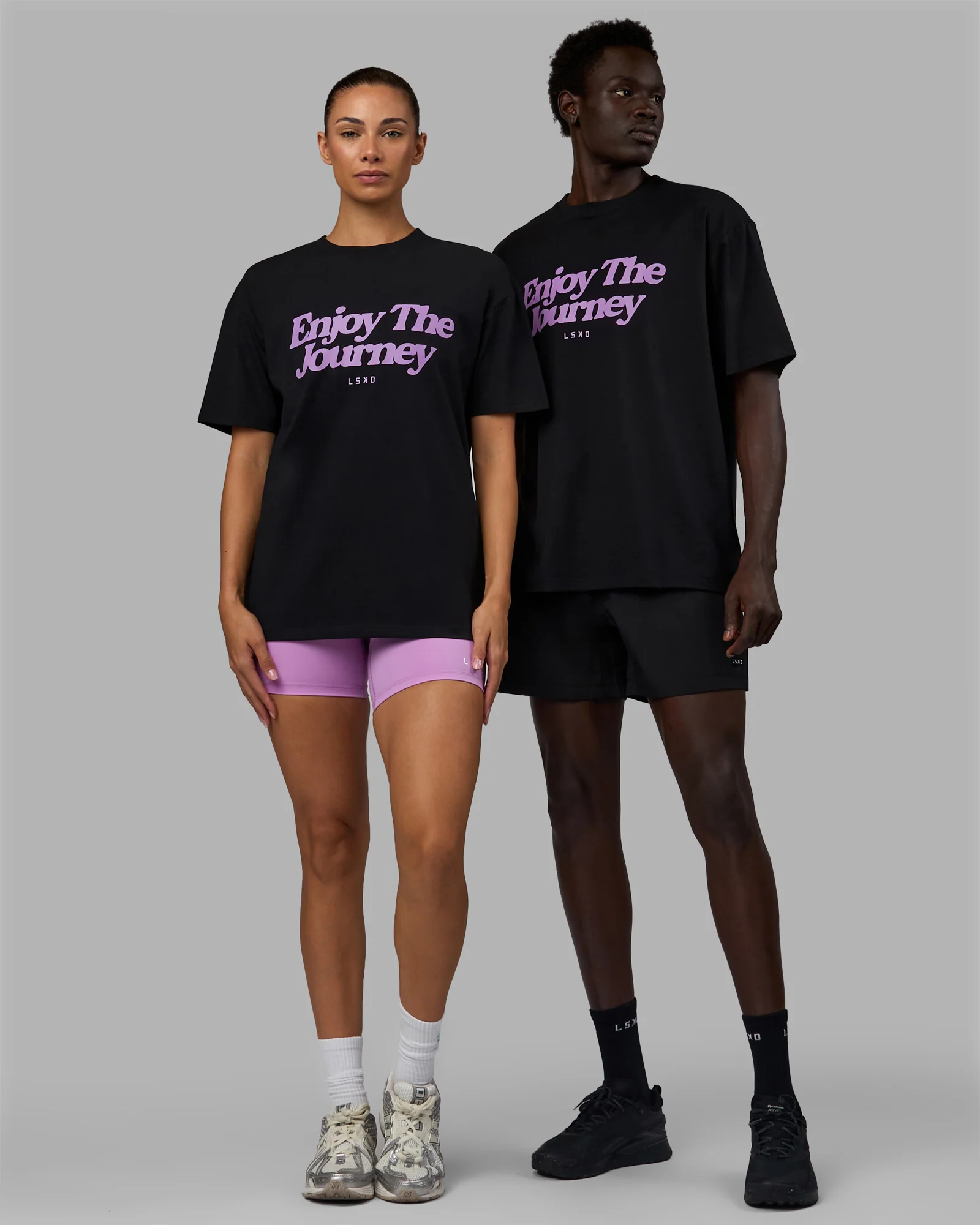14599-unisex-enjoy-the-journey-flxcotton-tee-oversize-black-light-violet-1.webp Unisex Enjoy The Journey FLXCotton Tee Oversize - Black-Light Violet