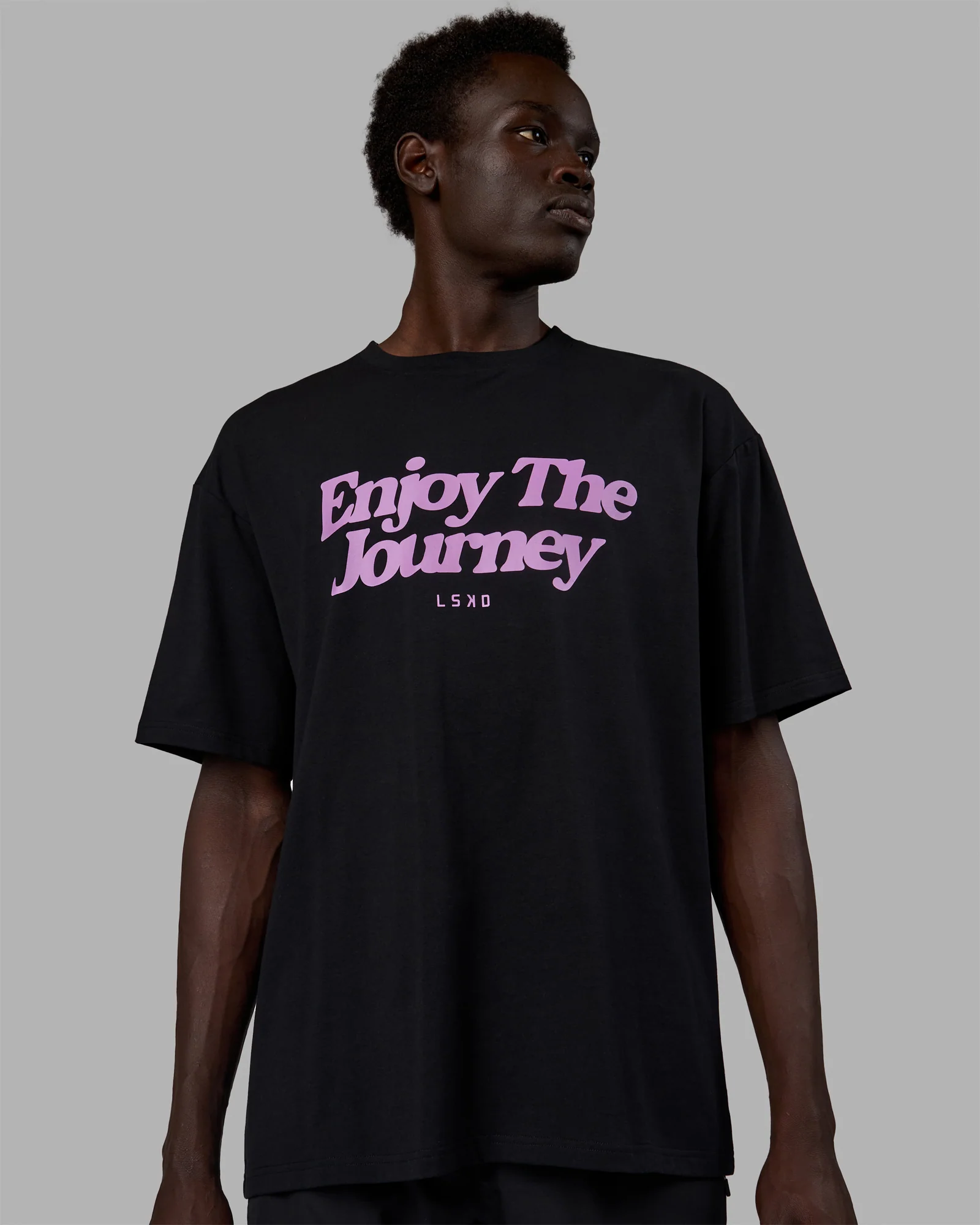 14599-unisex-enjoy-the-journey-flxcotton-tee-oversize-black-light-violet-5.webp Unisex Enjoy The Journey FLXCotton Tee Oversize - Black-Light Violet