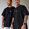 Our Journey Heavyweight Oversized Tee - Black-Rainbow
