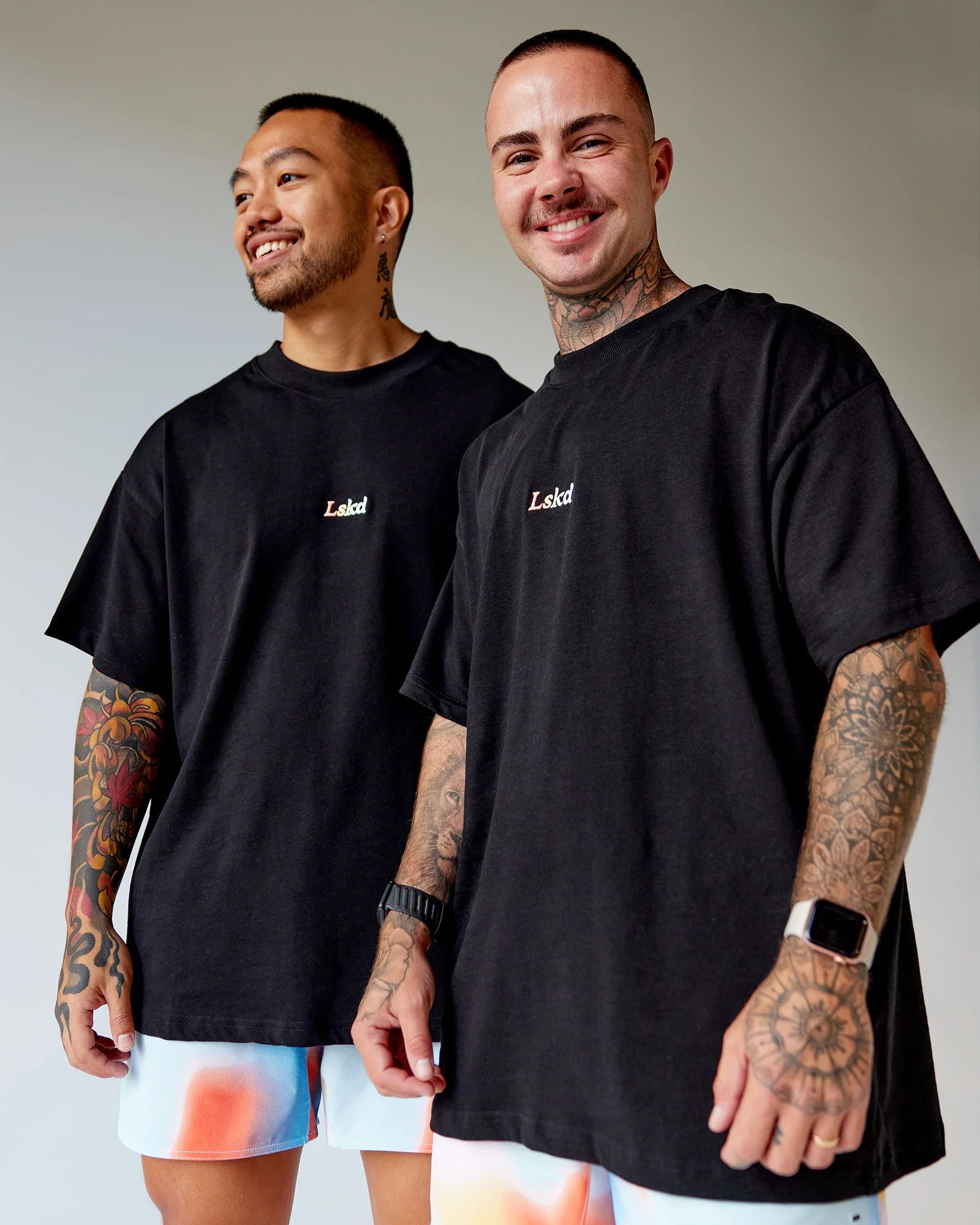 Our Journey Heavyweight Oversized Tee - Black-Rainbow