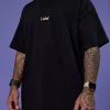 Our Journey Heavyweight Oversized Tee - Black-Rainbow