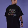 Our Journey Heavyweight Oversized Tee - Black-Rainbow