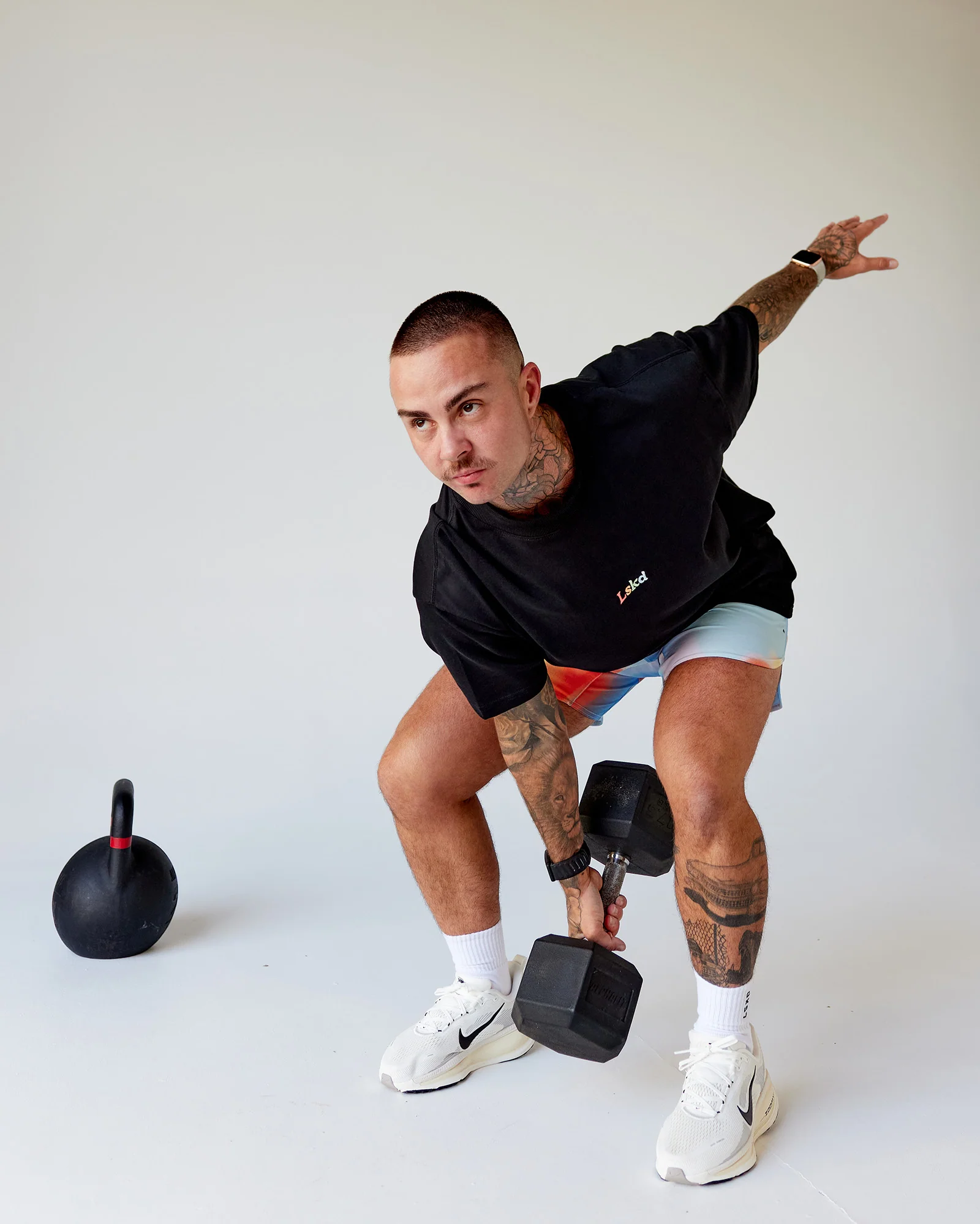 Our Journey Heavyweight Oversized Tee - Black-Rainbow