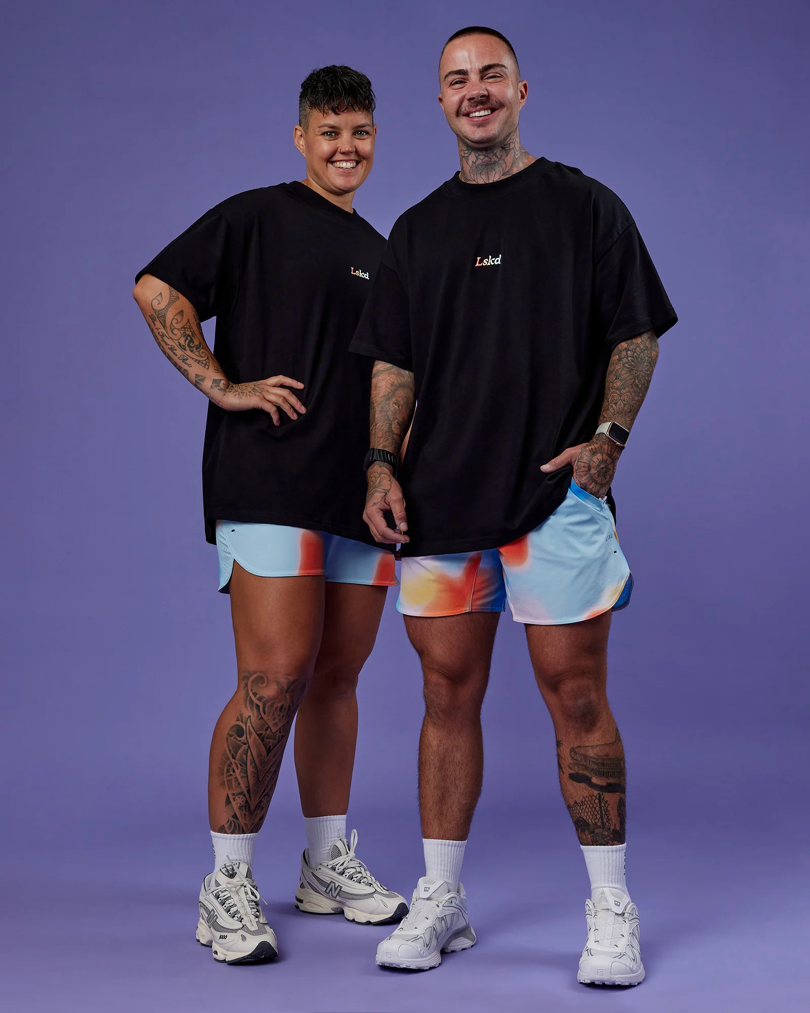 Our Journey Heavyweight Oversized Tee - Black-Rainbow