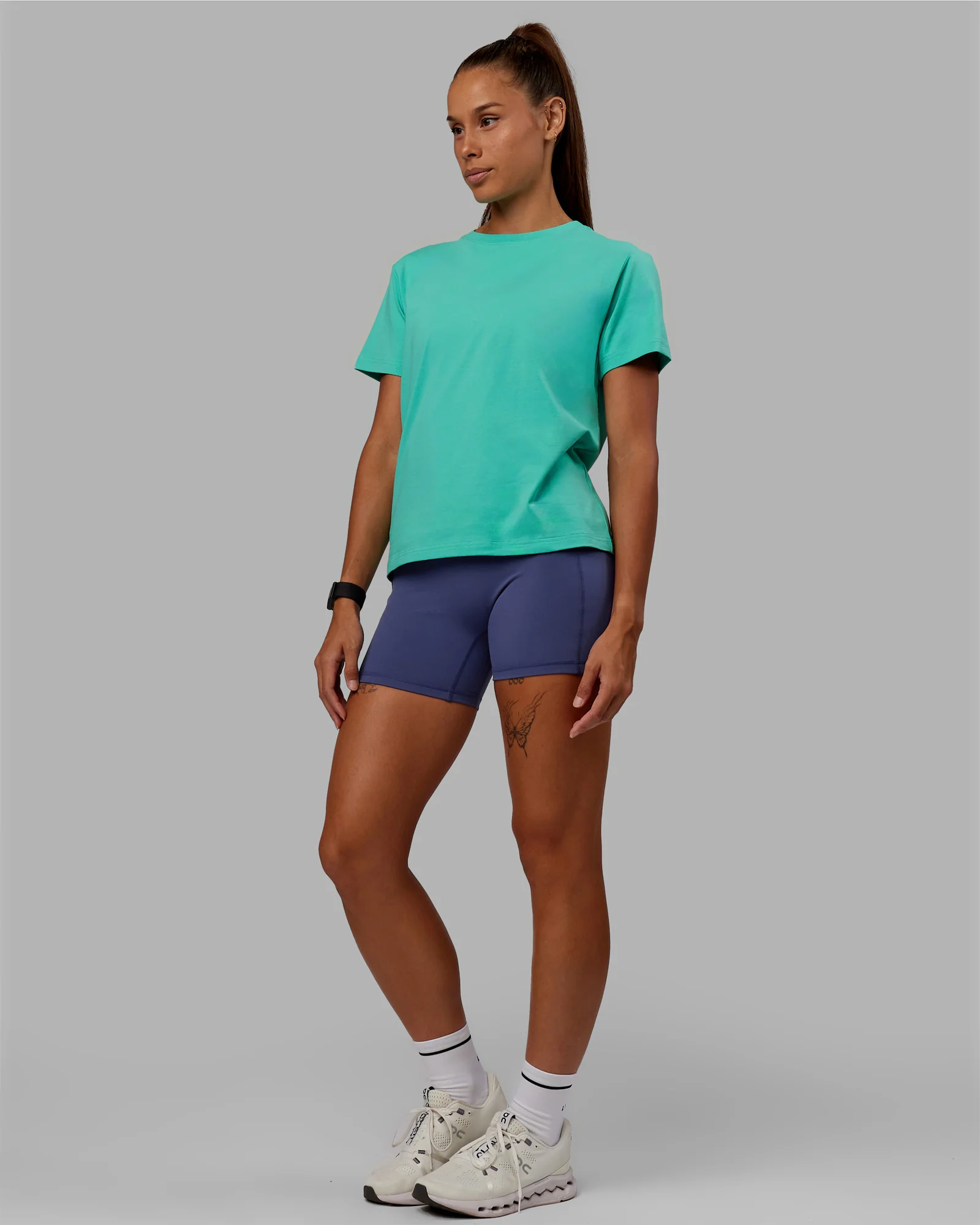 Love The Run FLXCotton Tee - Aquatic Awe-White