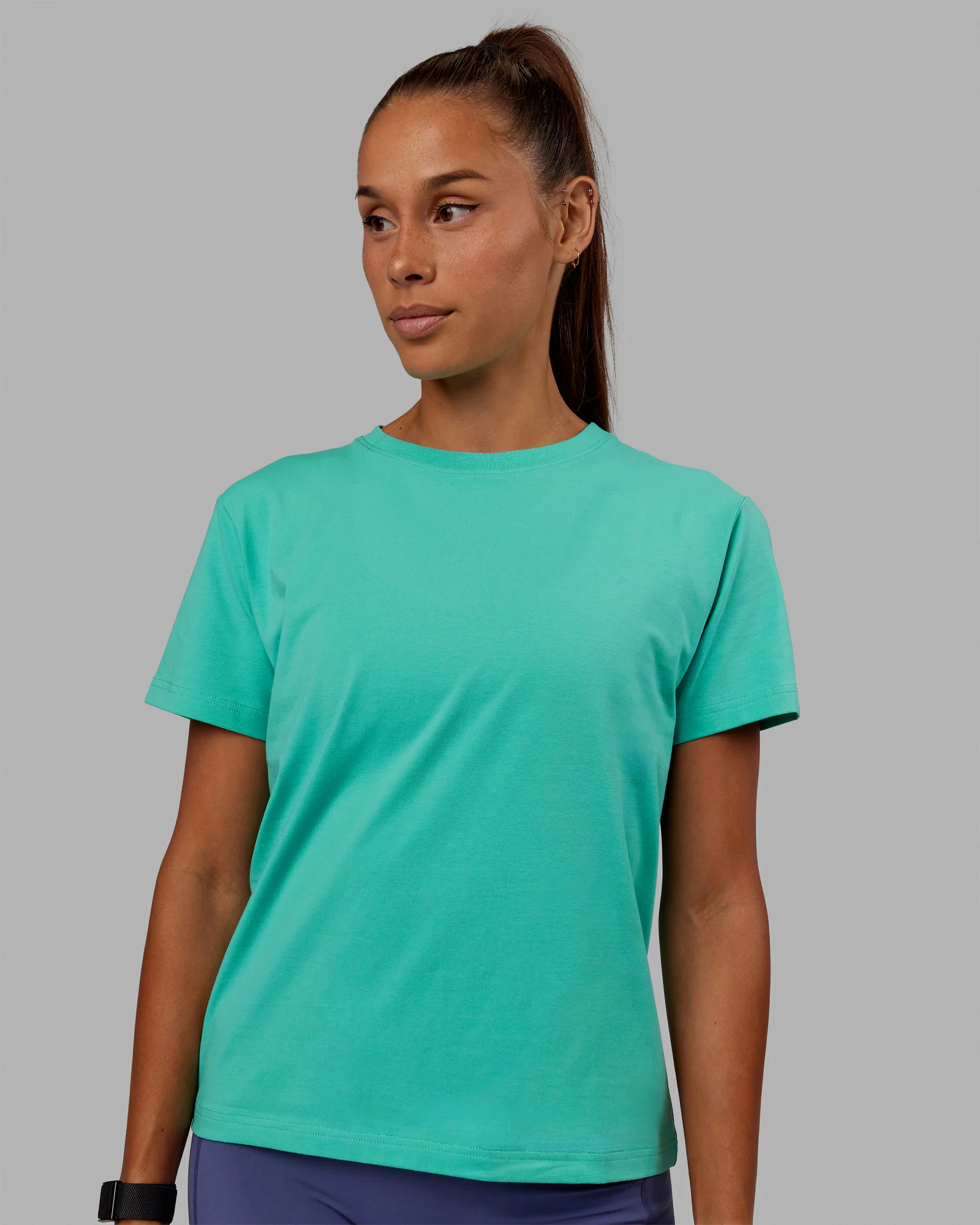 Love The Run FLXCotton Tee - Aquatic Awe-White
