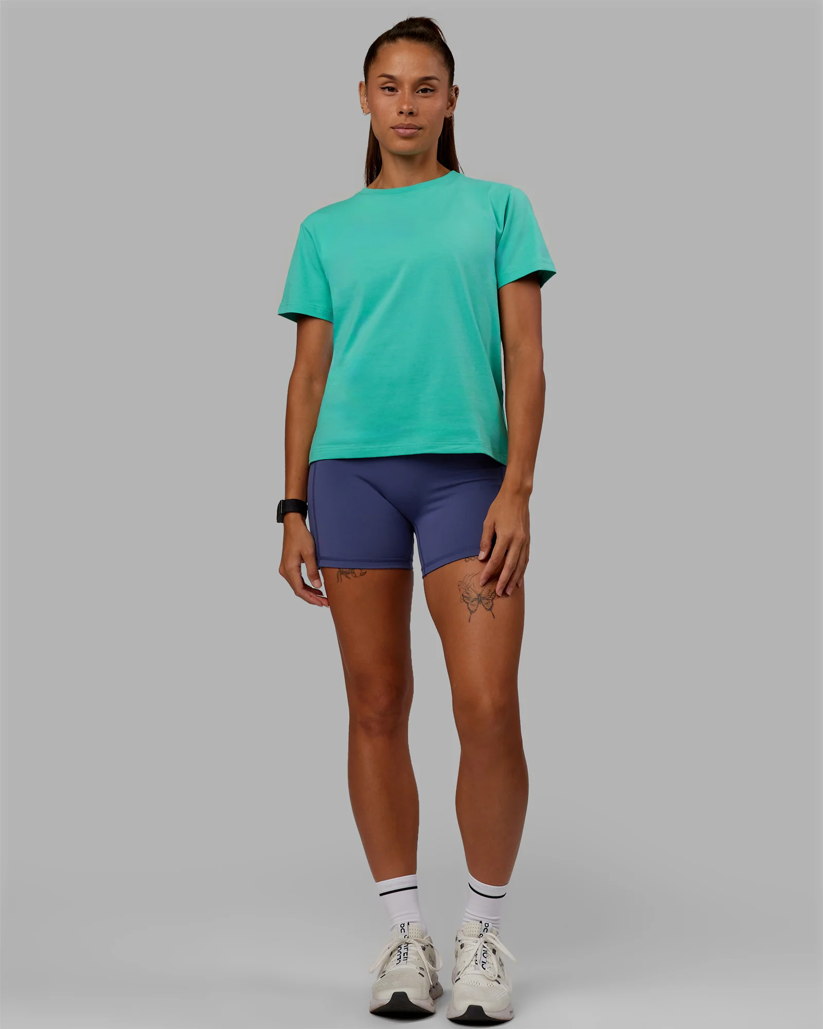 Love The Run FLXCotton Tee - Aquatic Awe-White