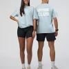 Lifting FLXCotton Oversized Tee - Blue Aura-Ultra Pink