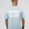 Lifting FLXCotton Oversized Tee - Blue Aura-Ultra Pink