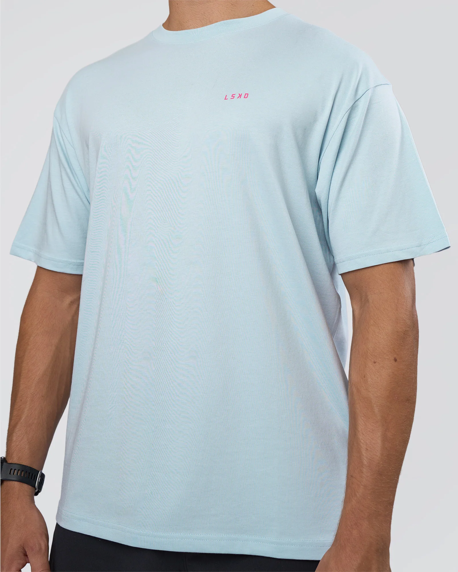 Lifting FLXCotton Oversized Tee - Blue Aura-Ultra Pink