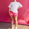 BCAM Go-To FLXCotton Oversized Tee - White-Ultra Pink