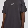 Runner's FLXCotton Oversized Tee - Black Washed-White