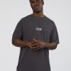 Runner's FLXCotton Oversized Tee - Black Washed-White